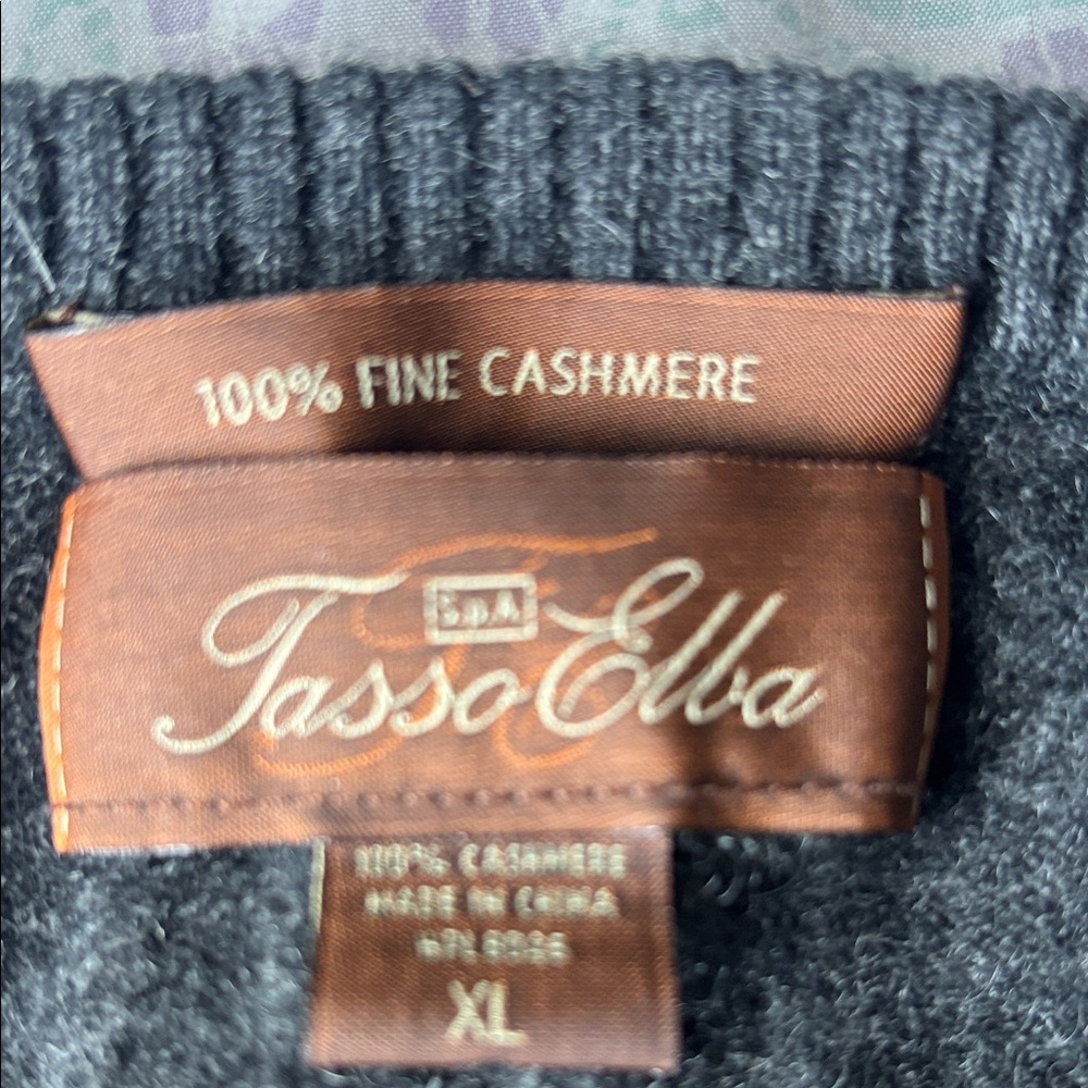 Tasso Elba Fine Cashmere Sweater in Black